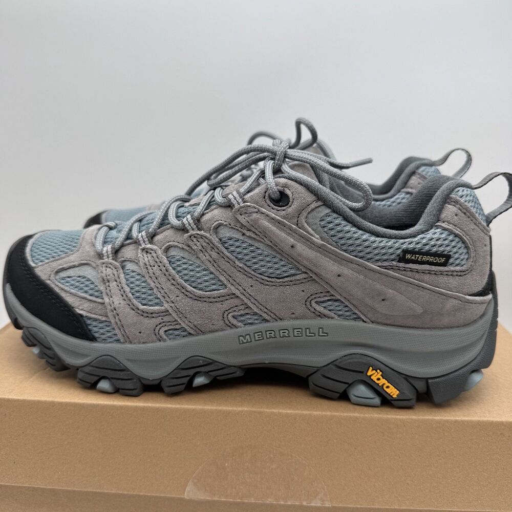 Merrell MOAB 3 WP Women's  Waterproof Hiking Shoes Altitude (Grey/Blue) Size 10